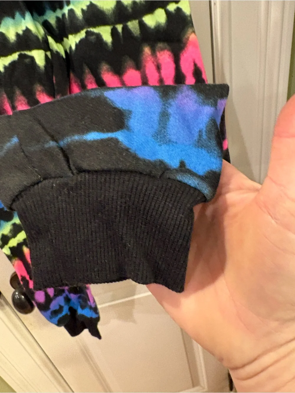 NWT Justice Pink and Black Tie-Dye Lounge Pants girls size S (7/8) sku TR182